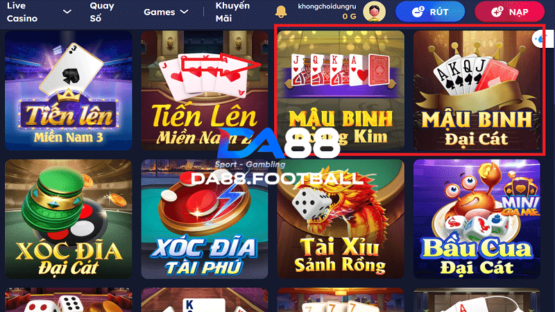 Các trường hợp Mậu Binh thắng trắng và số lần nhân thưởng