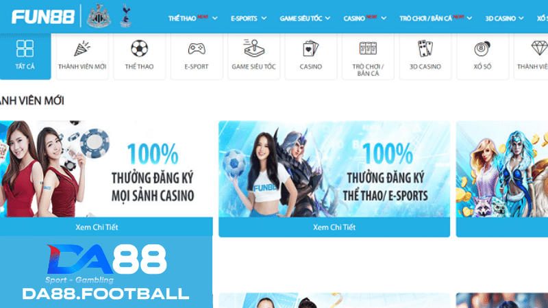 Khuyến mãi hấp dẫn vô cùng tại Fun88